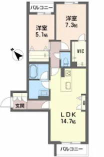 大阪府大阪市西淀川区佃1【マンション】の間取り