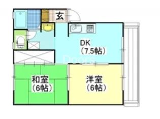 岡山県岡山市南区泉田【アパート】の間取り