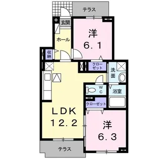 ブリッサ【1階】の間取り