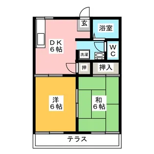メゾン・ラ・ポール B【1階】の間取り