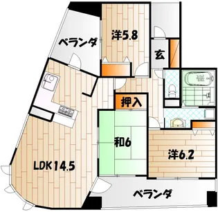 グランドパレスエクセラン足立【4階】の間取り