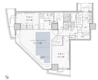 セントラルレジデンス新宿シティタワー【17階】の間取り
