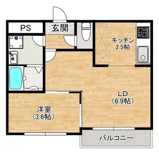 埼玉県所沢市御幸町【アパート】の間取り