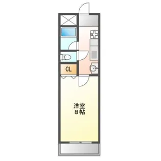 ステュディオリヴァージュ【7階】の間取り