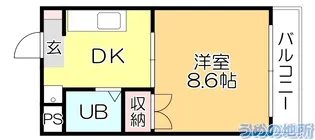 コーポ加月B棟【3階】の間取り