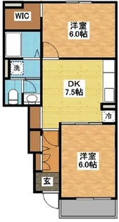 ティアガーネット・B【1階】の間取り