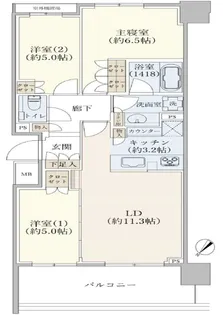 パークホームズ豊洲ザレジデンス【8階】の間取り