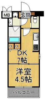 プレジオ西宮【3階】の間取り