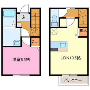 Maisonette land 千代崎駅Bの間取り