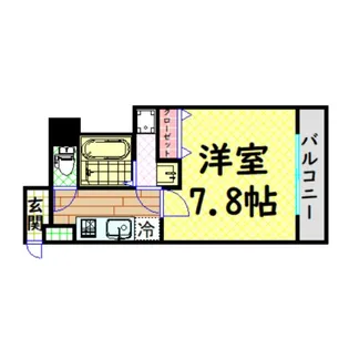 エイペックス大阪城西【7階】の間取り