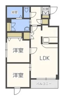 ペルドゥエープス美園【4階】の間取り