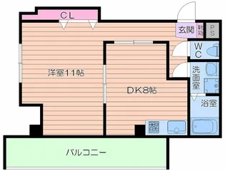 ルグラン阿波座【1階】の間取り