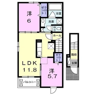 メディカル・中小路南I【2階】の間取り
