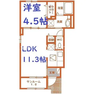 パークサイド【1階】の間取り