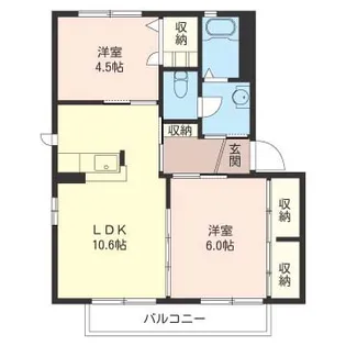 カサベルデ赤坂A【2階】の間取り