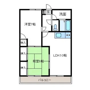 シャトレ山の手【2階】の間取り