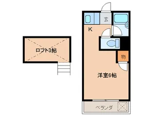 ヒルサイドテラス西新【2階】の間取り