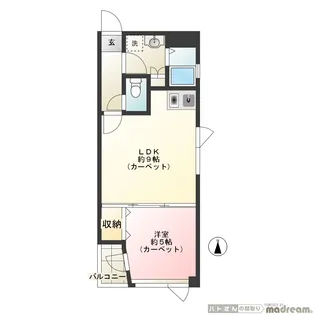 カーサ山崎【4階】の間取り