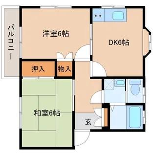 コーポ関戸【1階】の間取り