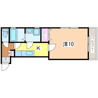 スカイハイツ【2階】の間取り