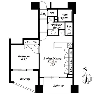 プレミアロッソ【11階】の間取り