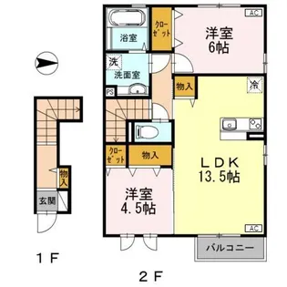 グランドコート米田 II【2階】の間取り