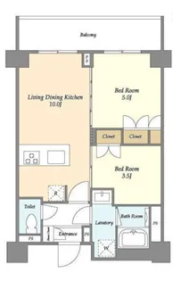 ディームス横濱神之木台【2階】の間取り