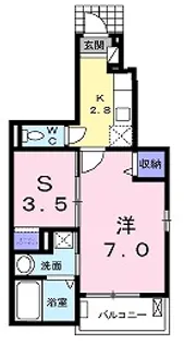 ココットルーチェM&K【1階】の間取り