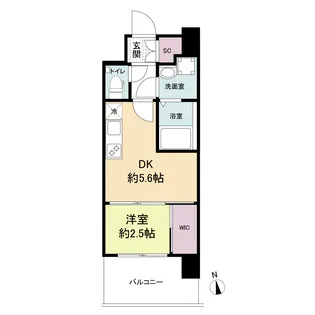 セレニテ福島プリエ【6階】の間取り