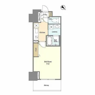 フロンティア新宿タワー【10階】の間取り