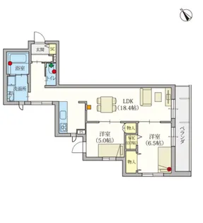 (シニア限定)Regina(レジーナ)【5階】の間取り
