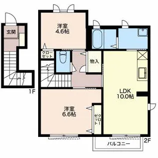 ブランシェ山下【2階】の間取り