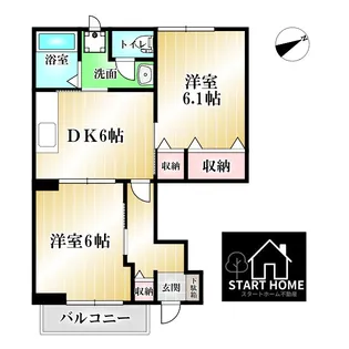 グランディールH【1階】の間取り