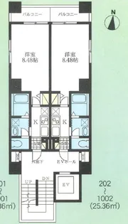プライムコート白河【2階】の間取り