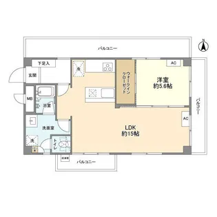 国都マンション四谷【5階】の間取り