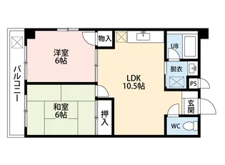 ハイツHANAWA【3階】の間取り