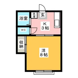 ハイツ橘【1階】の間取り