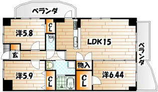 CREWS ROI Tenjin【3階】の間取り