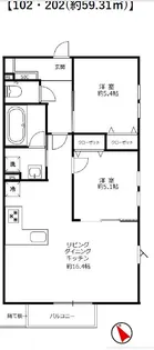 Wisteria kagurazaka【2階】の間取り