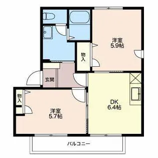 ラフィネU B棟【1階】の間取り