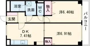 インタルシオ武庫之荘【3階】の間取り