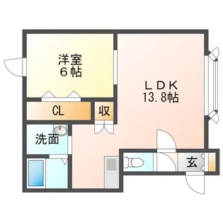 レインボーハウスのぞみ【1階】の間取り