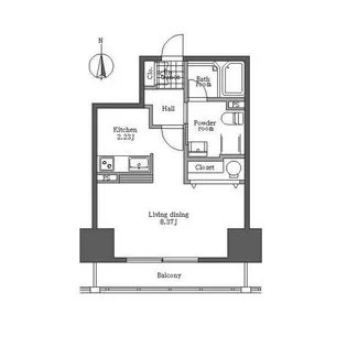 レジディア大通西【9階】の間取り