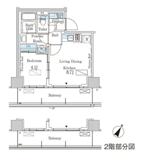 パークアクシス横濱大通り公園【5階】の間取り