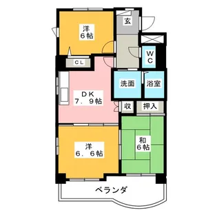 メゾン中郷【3階】の間取り