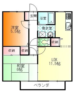 エステートハイツ A【2階】の間取り
