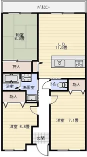 小枝ビル2【4階】の間取り