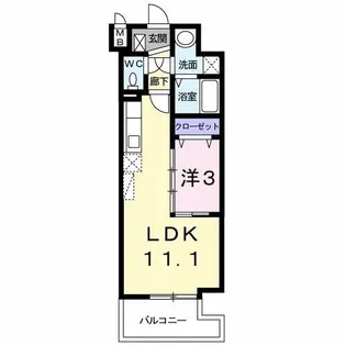 ラ メゾン ド ナチュ-ル【8階】の間取り