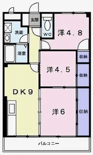 ヴィラデルソーレ【3階】の間取り