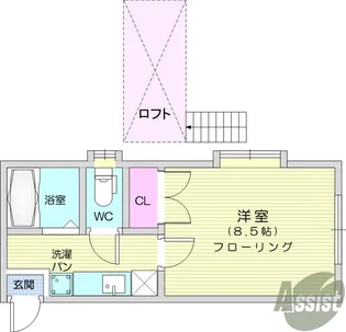 ホワイトキャッスル一本杉3【2階】の間取り